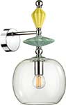 Бра  Odeon Light CLASSIC BIZET, хром/разноцветный/керамика/стекло (4893/1WB) масленка 18 см керамика стекло прямоугольная белая volo