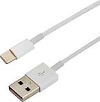 Кабель  Rexant USB-Lightning, ПВХ, белый, 1м кабель cactus usb lightning 1 2м белый cs lg usb a 1 2