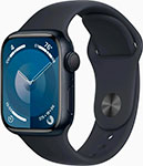 Часы Apple Watch Series 9, GPS, 41 mm, Midnight Aluminium Case with Midnight Sport Band, M/L, корпус из алюминия цвета «полночно-черный» (MR8X3LL/A) смарт часы apple watch series 8 41mm midnight aluminium sport m l