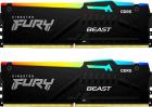 

Оперативная память Kingston DDR5 64GB (2x32GB) 5200MHz Fury Beast (KF552C40BBAK2-64), Черный
