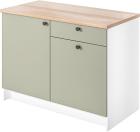 

Шкаф кухонный напольный Candy ModulE, с ящиком и столешницей, 120x91х61 см (TD0053883RU), зеленый матовый