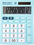 Калькулятор настольный Brauberg ULTRA PASTEL-12-LB ГОЛУБОЙ, 250502 калькулятор настольный brauberg ultra 08 bk 250507