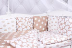 

Комплект в кроватку Amarobaby SOFT коричневый 15 предметов