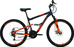 Велосипед  Altair ALTAIR MTB FS 26 2.0 disc 2021 рост 18'' темно-серый/оранжевый