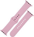 Ремешок силиконовый mObility для Apple watch - 38-40 мм (S3/S4/S5 SE/S6), светло-фиолетовый ремешок нейлоновый плетёный vlp для apple watch 38 40 41 l xl 2шт фиолетовый