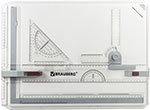 Доска чертежная Brauberg А3, 505х370 мм, с рейсшиной, треугольником и чертежным узлом (210536)