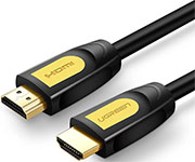 ugreen 20118 dvi hdmi 0 22 Кабель Ugreen HDMI, желтый/черный, 3 м (10130)