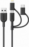 

Кабель ANKER Powerline II USB-A to 3 in 1 charging cable черный
