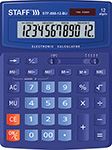 Калькулятор настольный Staff STF-888-12-BU (200х150мм) 12 разрядов, двойное питание, СИНИЙ, 250455 калькулятор настольный staff tf 888 12 wr 200х150мм 12 разр двойное питание бордовый 250454