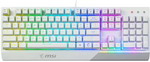 Клавиатура MSI GAMING RUS VIGOR GK30 WHITE клавиатура asus tuf gaming k1 90mp01x0 bkra00