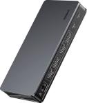 Конвертер Ugreen CM615 (90912) Revodok Pro 9-in-1, 2*USB-A 3.1, USB-C 3.1, 2*HDMI, 2*DP, RJ45Gb, PD, серый