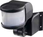 Датчик движения настенный/угловой Duwi DD-06, 270°, 10-420 с, 12 м, 1200 Вт, IP44, черный (25829 2)