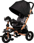 фото Велосипед-коляска 3 кол. moby kids stroller trike 10x10 air car черный золот.металлик 641490