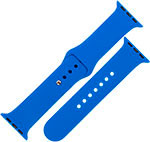 Ремешок силиконовый mObility для Apple watch - 38-40 мм (S3/S4/S5 SE/S6), синий ремешок силиконовый mobility для apple watch – 42 44 мм s3 s4 s5 se s6 яркий желтый