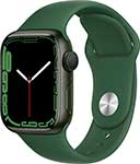 фото Умные часы apple watch series 7 gps (mkn03ll/a) 41mm green aluminium clover sport band