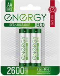 Аккумулятор Energy Eco NIMH-2600-HR6/2B АА 2шт 104989 аккумулятор energy eco nimh 1800 hr6 2b аа 2шт 104988