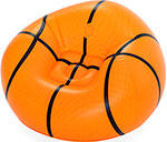 кресло надувное 112х112х66 см винил 100 кг bestway 75052bw Кресло надувное BestWay Баскетбольный мяч 75103 114x112x66см