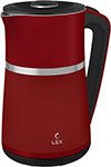 Чайник электрический LEX 30020-3 красный звонок велосипедный rockbros электрический 90 дб влагозащитный красный cb1709