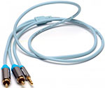 фото Кабель vention аудио jack 3 5 mm m/2rca m - 3 м серый p 550 ac 300-s