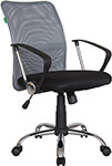 фото Кресло riva chair 8075 чёрная ткань/серая сетка (dw-04)