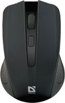 Беспроводная мышь Defender Accura MM-935 черный,4 кнопки,800-1600 dpi (52935) беспроводная мышь hxsj t23 2 4g bt3 0 bt5 0 3 режимная эргономичная мышь встроенная аккумуляторная батарея емкостью 400 мач для портативных пк