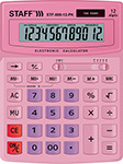 Калькулятор настольный Staff STF-888-12-PK (200х150мм) 12 разрядов, двойное питание, РОЗОВЫЙ, 250452 калькулятор карманный brauberg pk 608 pk розовый 250523