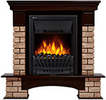 Портал Firelight Forte Wood Classic, камень коричневый, шпон темный дуб (НС-1292149)