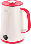 Чайник электрический Kitfort КТ-6197-1, бело-малиновый 40025np картхолдер на кнопке 14 карманов для карт малиновый 10х9х1 6см