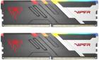 

Оперативная память Patriot Memory DDR5 32GB (2x16GB) 6400MHz Viper Venom RGB (PVVR532G640C32K), Черный