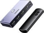 Переключатель Ugreen CM624 (15604) HDMI 2.1 Switcher 3-в-1 с кабелем USB-A - DC 1, 5 м., серый