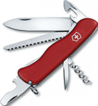 Нож перочинный Victorinox Forester, 111 мм, 12 функций, с фиксатором лезвия, красный нож victorinox trailmaster 111 мм 12 функций с фиксатором лезвия красный