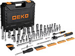 Профессиональный набор инструментов для авто Deko DKAT121 в чемодане (121 предмет) черно-желтый набор инструментов для дома deko dkmt61 61 предмет в чемодане черно желтый