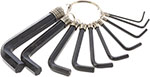 Набор ключей имбусовых Sparta HEX, 1, 5-10 мм, 10 шт., оксидированные, на кольце 112665