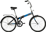 

Велосипед Novatrack 24'' складной черный тормоз ножной багажник крылья 24NFTG1.BK21