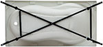 Каркас сварной для акриловой ванны  Aquanet Nord 170 черный (00169201)