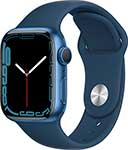 фото Умные часы apple watch series 7 gps (mkn13ll/a) 41mm blue aluminium abyss blue sport band
