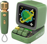 Портативная колонка с микрофоном Divoom Ditoo Mic зеленая (41000009684) портативная колонка blast bas 451 bt 5 вт microsd fm микрофон 300 мач красная