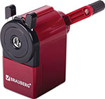 Точилка механическая Brauberg металлический механизм, черный/бордовый, 222517 точилка электрическая brauberg double blade red 271338
