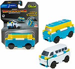 Машинка 1 Toy Transcar Double: Автобус – Минивэн, 8 см, блистер