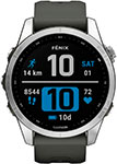 Спортивные часы Garmin Fenix 7S Silver с серым ремешком (010-02539-01) спортивные часы на открытом воздухе цифровые наручные часы с шагомером калории 50m водонепроницаемость