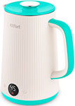 Чайник электрический Kitfort КТ-6197-2, бело-зеленый чайник электрический maxwell mw 1062g 1 7 л белый зеленый