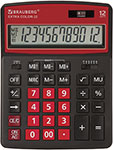 Калькулятор настольный Brauberg EXTRA COLOR-12-BKWR ЧЕРНО-МАЛИНОВЫЙ, 250479 калькулятор настольный brauberg extra 12 bkol черно оливковый 250471