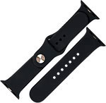 Ремешок силиконовый mObility для Apple watch - 38-40 мм (S3/S4/S5 SE/S6), черный