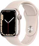 фото Умные часы apple watch series 7 gps (mkn63ll/a) 45mm starlight aluminium case starlight sport band