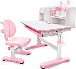 Комплект парта + стул трансформеры FunDesk Carezza Pink fundesk комплект парта sentire grey кресло mente grey с подлокотниками