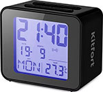 Часы с термометром Kitfort КТ-3303-1 черный смарт часы checkme smart cmsv25bb с шагомером термометром
