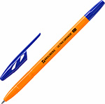 Ручка шариковая Brauberg ULTRA ORANGE, синяя, 50 шт, 0,35 мм (880398) ручка пластиковая с колпачком навстречу открытиям шариковая 0 5 мм синяя паста