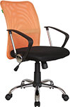 фото Кресло riva chair 8075 чёрная ткань/оранжевая сетка (dw-05)