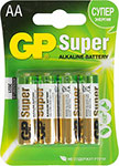 Батарейка GP 15A (LR6) 4 штуки Super Alkaline AA