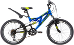 Велосипед Novatrack 20'' SHARK, синий, сталь, 6 скор., Microshift, Power, V-brake самокат для детей novatrack polis pro алюминий синий 180 polis bl9